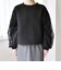 quaranciel:〈洗濯機可能〉ボア × チュール コンビ クルーネック プルオーバー