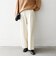SHIPS any:〈手洗い可能〉ジャカード タック セミワイド パンツ［NAVY BLUE］