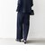 SHIPS any:〈手洗い可能〉ジャカード タック セミワイド パンツ［NAVY BLUE］
