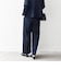 SHIPS any:〈手洗い可能〉ジャカード タック セミワイド パンツ［NAVY BLUE］