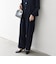 SHIPS any:〈手洗い可能〉ジャカード タック セミワイド パンツ［NAVY BLUE］