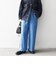 bon_meur:〈洗濯機可能〉ロゴ エンブロイダリー パッチワーク ワイド パンツ