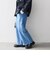 bon_meur:〈洗濯機可能〉ロゴ エンブロイダリー パッチワーク ワイド パンツ
