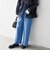 bon_meur:〈洗濯機可能〉ロゴ エンブロイダリー パッチワーク ワイド パンツ