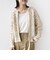 【WEB限定】〈手洗い可能〉ネップヤーン ケーブル ニット カーディガン