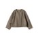 SHIPS Primary Navy Label:ウール ジャージー ノーカラー ジャケット