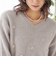 〈手洗い可能〉フォックス ビジュー Vネック ニット