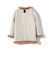 SHIPS Primary Navy Label:フェイク ファー ノーカラー ハーフ コート