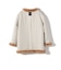 SHIPS Primary Navy Label:フェイク ファー ノーカラー ハーフ コート