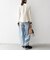 SHIPS any:〈手洗い可能〉ジャカード ノーカラー ペプラム ジャケット［NAVY BLUE］