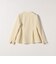 SHIPS any:〈手洗い可能〉ジャカード ノーカラー ペプラム ジャケット［NAVY BLUE］