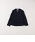 SHIPS any:〈手洗い可能〉ジャカード ノーカラー ペプラム ジャケット［NAVY BLUE］