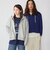 【WEB限定】SHIPS: クロップド ワイド ワンポイント ロゴ ジップアップ フーディー