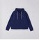【WEB限定】SHIPS: クロップド ワイド ワンポイント ロゴ ジップアップ フーディー