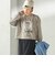 【SHIPS別注】Odub: フォト プリント クロップド ロングスリーブ TEE