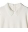 SHIPS Primary Navy Label:〈手洗い可能〉シルク混 レース 襟 プルオーバー