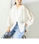 〈手洗い可能〉IMPERIAL LINEN 混 バンドカラー スキッパー シャツ