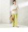 〈手洗い可能〉IMPERIAL LINEN 混 バンドカラー スキッパー シャツ