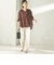 〈手洗い可能〉IMPERIAL LINEN 混 バンドカラー スキッパー シャツ