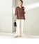 〈手洗い可能〉IMPERIAL LINEN 混 バンドカラー スキッパー シャツ