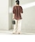 〈手洗い可能〉IMPERIAL LINEN 混 バンドカラー スキッパー シャツ