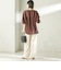 〈手洗い可能〉IMPERIAL LINEN 混 バンドカラー スキッパー シャツ