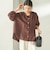 〈手洗い可能〉IMPERIAL LINEN 混 バンドカラー スキッパー シャツ