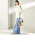 〈手洗い可能〉IMPERIAL LINEN 混 バンドカラー スキッパー シャツ