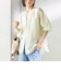 〈手洗い可能〉IMPERIAL LINEN 混 バンドカラー スキッパー シャツ