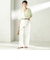 〈手洗い可能〉IMPERIAL LINEN 混 バンドカラー スキッパー シャツ