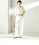 〈手洗い可能〉IMPERIAL LINEN 混 バンドカラー スキッパー シャツ