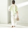 〈手洗い可能〉IMPERIAL LINEN 混 バンドカラー スキッパー シャツ