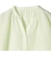〈手洗い可能〉IMPERIAL LINEN 混 バンドカラー スキッパー シャツ