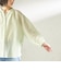 〈手洗い可能〉IMPERIAL LINEN 混 バンドカラー スキッパー シャツ