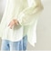 〈手洗い可能〉IMPERIAL LINEN 混 バンドカラー スキッパー シャツ