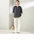 〈手洗い可能〉IMPERIAL LINEN 混 バンドカラー スキッパー シャツ
