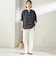 〈手洗い可能〉IMPERIAL LINEN 混 バンドカラー スキッパー シャツ