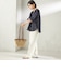 〈手洗い可能〉IMPERIAL LINEN 混 バンドカラー スキッパー シャツ