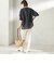 〈手洗い可能〉IMPERIAL LINEN 混 バンドカラー スキッパー シャツ