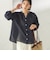 〈手洗い可能〉IMPERIAL LINEN 混 バンドカラー スキッパー シャツ