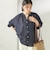 〈手洗い可能〉IMPERIAL LINEN 混 バンドカラー スキッパー シャツ