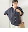 〈手洗い可能〉IMPERIAL LINEN 混 バンドカラー スキッパー シャツ