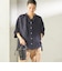 〈手洗い可能〉IMPERIAL LINEN 混 バンドカラー スキッパー シャツ