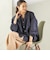 〈手洗い可能〉IMPERIAL LINEN 混 バンドカラー スキッパー シャツ