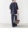 〈手洗い可能〉IMPERIAL LINEN 混 バンドカラー スキッパー シャツ