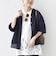〈手洗い可能〉IMPERIAL LINEN 混 バンドカラー スキッパー シャツ
