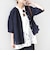 〈手洗い可能〉IMPERIAL LINEN 混 バンドカラー スキッパー シャツ