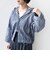 【WEB限定】〈手洗い可能〉ストライプ フード 羽織り シャツ