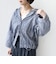 【WEB限定】〈手洗い可能〉ストライプ フード 羽織り シャツ