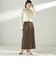 堀田茜×SHIPS:〈手洗い可能〉ベルト 付き ジョーゼット スカート